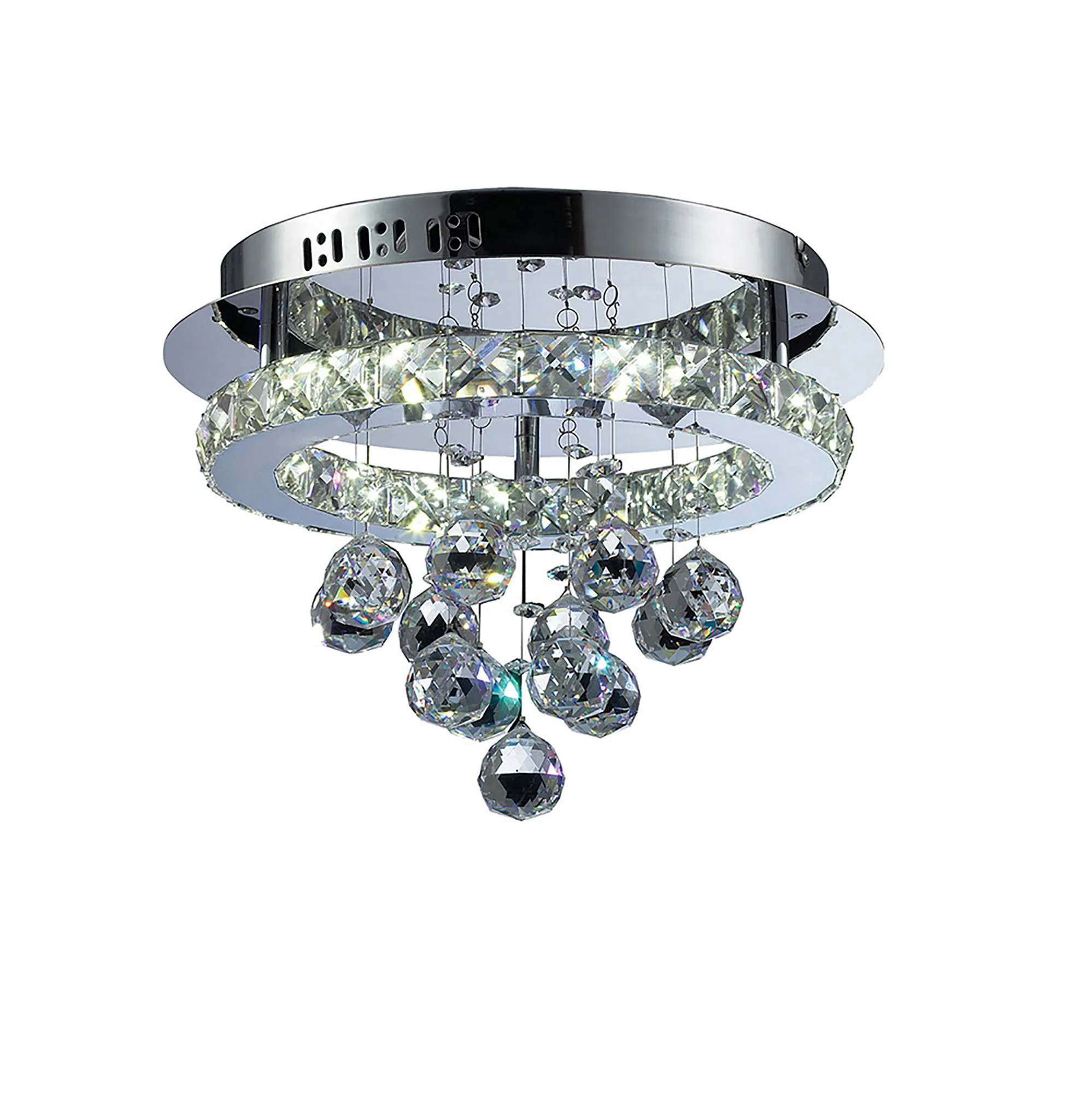 Galaxy Crystal Ceiling Lights Diyas Flush Crystal Fittings